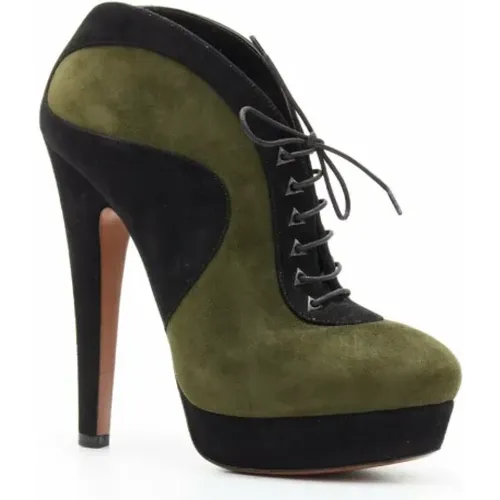 Pre-owned Leather boots , female, Sizes: 4 UK - Alaïa Pre-owned - Modalova