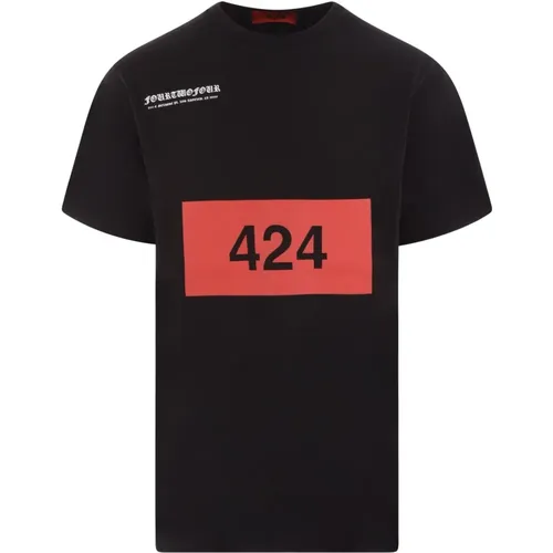 T-shirt with Box Logo Print , male, Sizes: S, L, M - 424 - Modalova