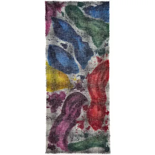 Frizzi Wool-Cashmere Scarf , female, Sizes: ONE SIZE - Faliero Sarti - Modalova