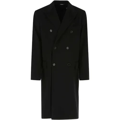Double-Breasted Coat , male, Sizes: L, M - Dolce & Gabbana - Modalova