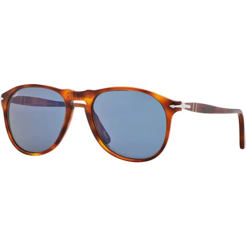 Stilvolle Sonnenbrille in Terra Di Siena/Blue , unisex, Größe: 55 MM - Persol - Modalova