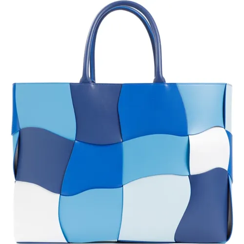 Distorted Arco Tote Bag Blau - Bottega Veneta - Modalova