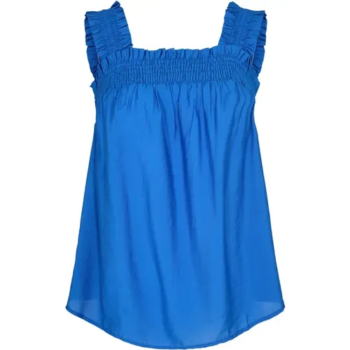 Neues Blaues Smock Strap Top , Damen, Größe: XL - Co'Couture - Modalova