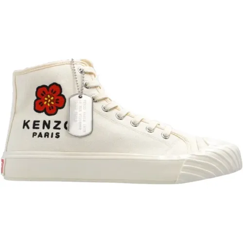 High-Top-Sneaker mit Blumenmuster , Herren, Größe: 43 EU - Kenzo - Modalova