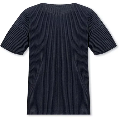 Plissiertes T-Shirt , Herren, Größe: XL - Issey Miyake - Modalova