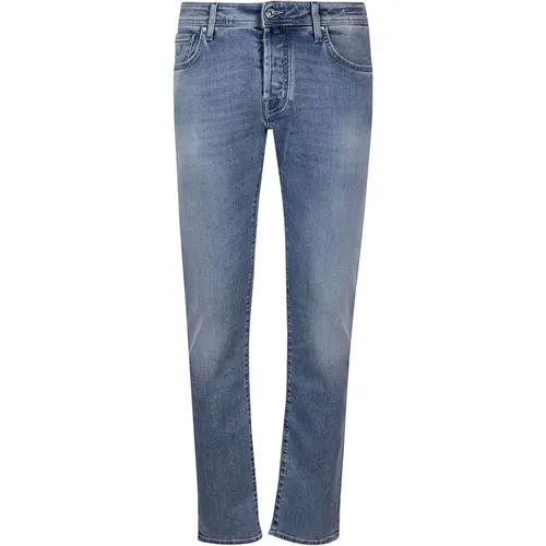 Slim Fit Jeans mit 5 Taschen , Herren, Größe: W32 - Jacob Cohën - Modalova