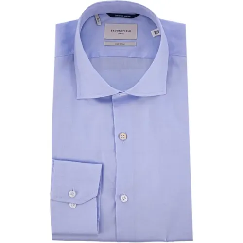 Slim Fit French Collar Cotton Shirt , male, Sizes: 2XL, XL, 3XL - Brooksfield - Modalova
