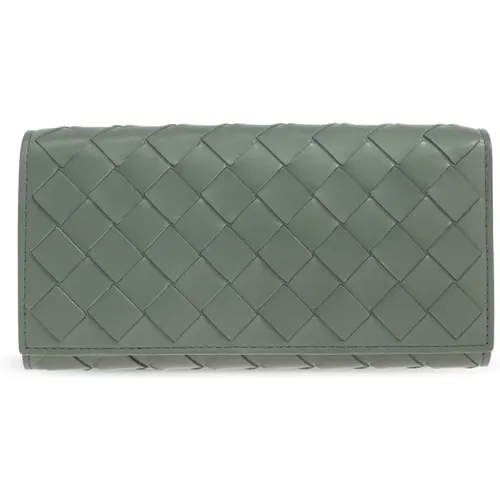 Leather wallet , female, Sizes: ONE SIZE - Bottega Veneta - Modalova