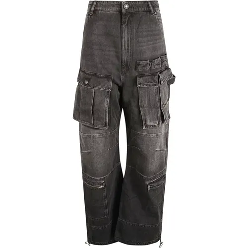 Cargo Pocket Wide Leg Jeans , female, Sizes: W24 - SPORTMAX - Modalova