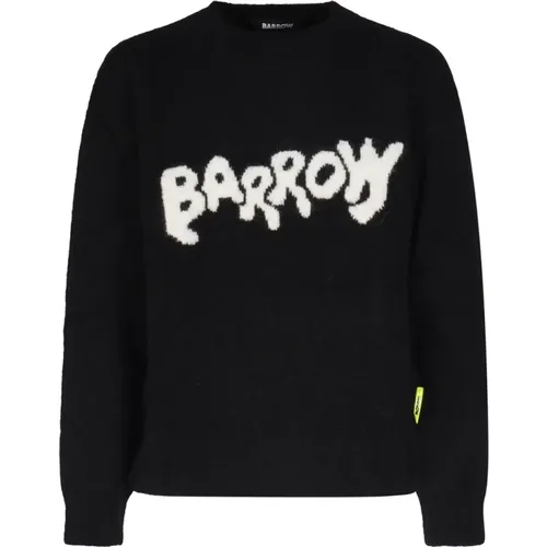 Schwarzer Pullover mit Einsätzen , Herren, Größe: XS - BARROW - Modalova