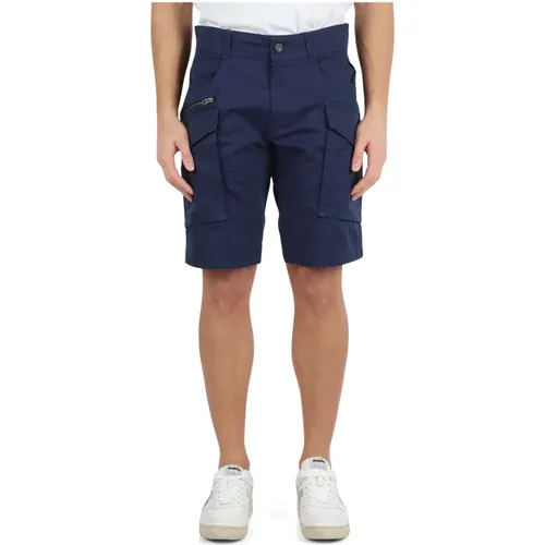 Bermuda-Shorts aus Stretch-Baumwolle mit Cargotaschen , Herren, Größe: W31 - Replay - Modalova