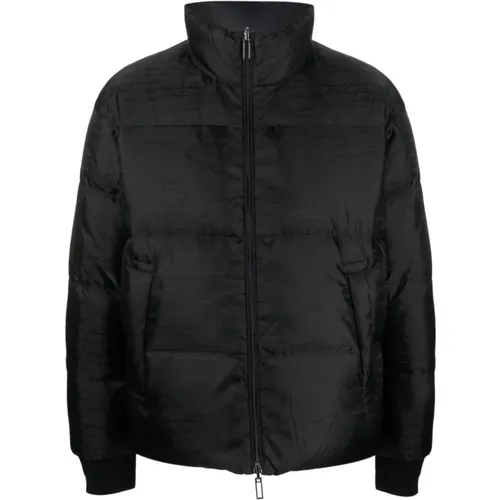 Logo-Print Padded Jacket , male, Sizes: M - Emporio Armani - Modalova