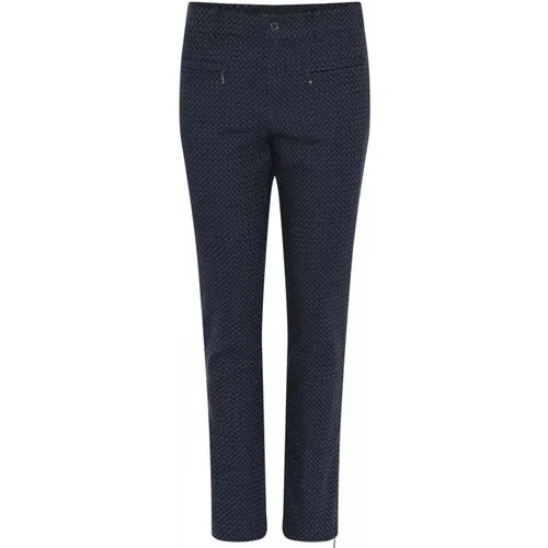 Pattern 7/8 Zip Jacquard Trousers , female, Sizes: 2XL, 3XL, S, XL, M, L - C.Ro - Modalova