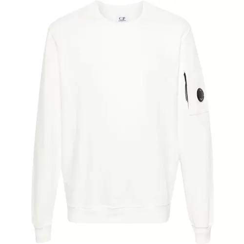 Weißer Leichter Crew Neck Sweatshirt - C.P. Company - Modalova