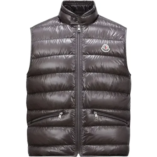 Gui Weste in Glänzendem Grau - Moncler - Modalova