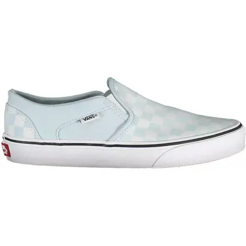 Hellblaue Polyester-Sneaker mit Elastik und Logo , Damen, Größe: 38 EU - Vans - Modalova