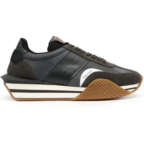 James` Leather Sneakers , male, Sizes: 8 UK, 9 1/2 UK - Tom Ford - Modalova