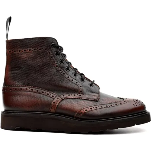 Burgundy Stow Stiefel , Herren, Größe: 41 1/2 EU - Tricker's - Modalova