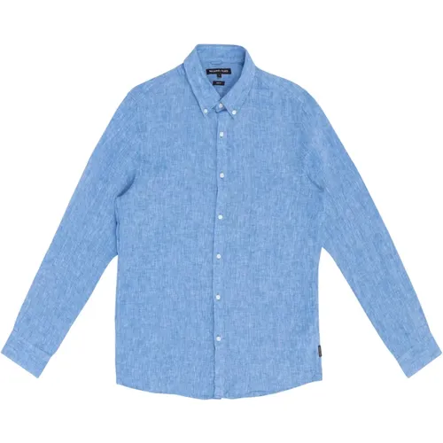 Plain Logo Pocket Button-Up Shirt , male, Sizes: XL, M, L, S - Michael Kors - Modalova