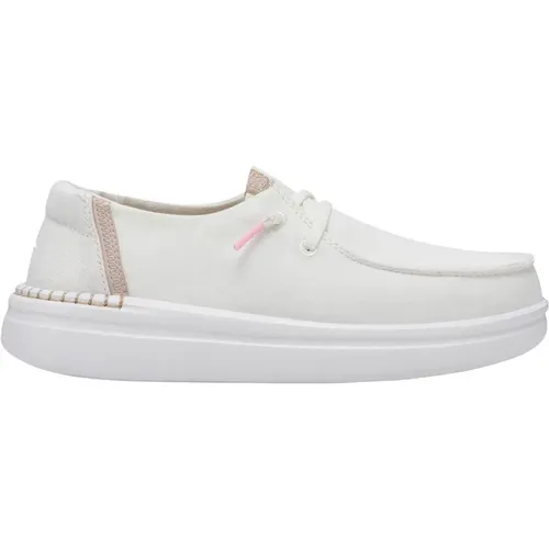 Weiße Sneakers Wendy Rise Bequem Leicht , Damen, Größe: 36 EU - Hey Dude - Modalova