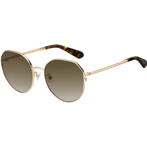 Gold/Brown Shaded Sunglasses Carlita/F/S , female, Sizes: 60 MM - Kate Spade - Modalova