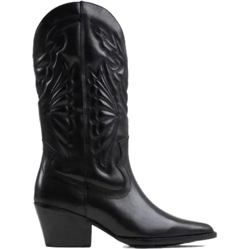 Western Ankle Boot - schwarz , Damen, Größe: 42 EU - Bronx - Modalova