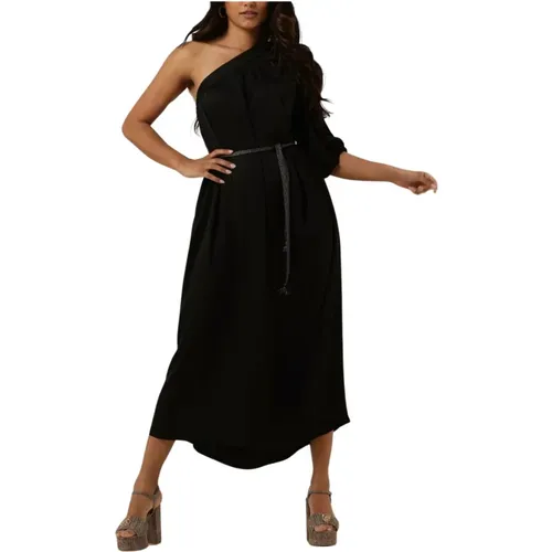 Silky Touch Quinty Midi Kleid , Damen, Größe: S - Summum Woman - Modalova