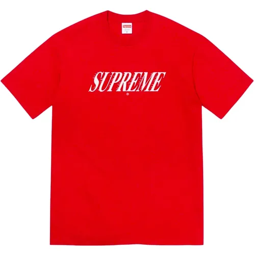 Rotes Slap Shot Klassisches Baumwoll-T-Shirt , Herren, Größe: M - Supreme - Modalova