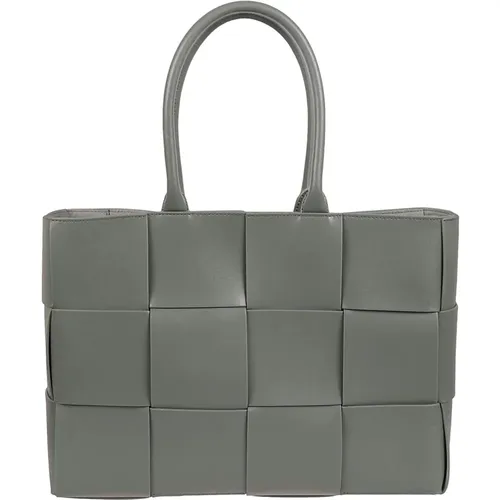Slate-silver Handbag for Men , male, Sizes: ONE SIZE - Bottega Veneta - Modalova