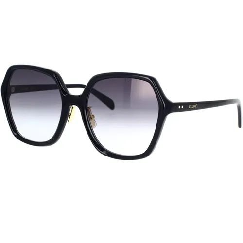 Geometric Sunglasses with Acetate Frame and Grey Organic Lenses , female, Sizes: 58 MM - Celine - Modalova
