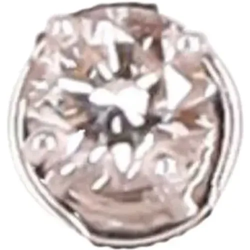 Timeless Platinum Diamond Stud Earring , female, Sizes: ONE SIZE - Tiffany & Co. Pre-owned - Modalova