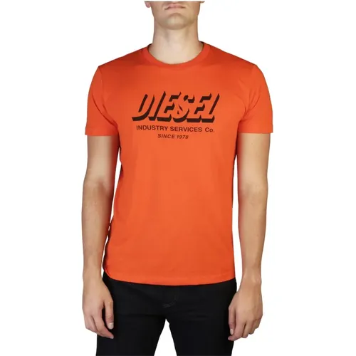 Herren Slim Fit Baumwoll T-Shirt - Diesel - Modalova