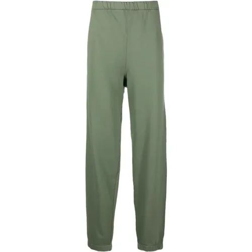 Grüne Fleece-Sweatpants mit elastischem Bund , Herren, Größe: XL - ERL - Modalova