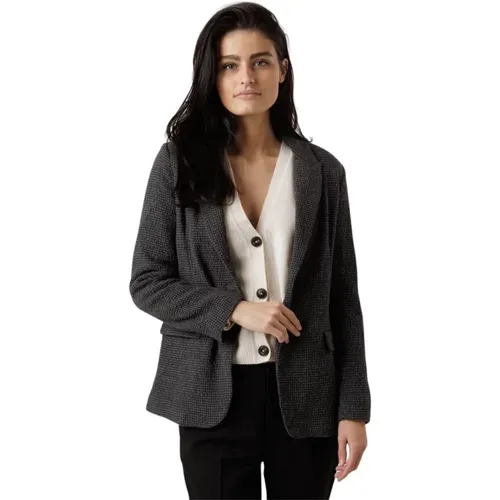 Hahnentritt-Blazer in Schwarz/Grau , Damen, Größe: 2XS - Momoni - Modalova