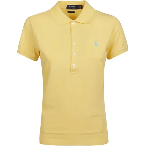 Gelbes Julie Slim Polo Shirt , Damen, Größe: M - Ralph Lauren - Modalova