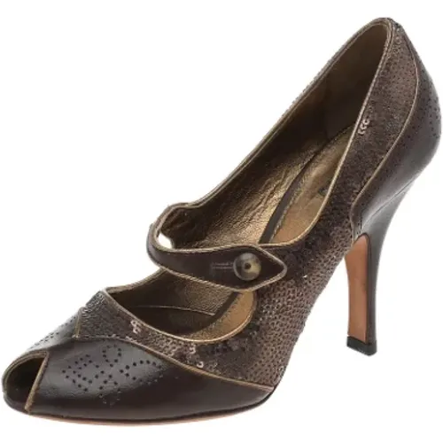 Pre-owned Leder Heels , Damen, Größe: 37 EU - Prada Vintage - Modalova
