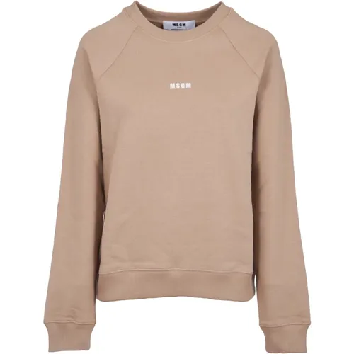 Pullover mit Kleinem Logo , Damen, Größe: S - MSGM - Modalova