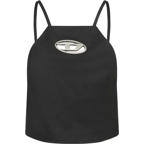 Sleeveless Top with Open Back , female, Sizes: L, XL, M - Diesel - Modalova