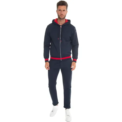 Contrast Piping Sports Tracksuit , male, Sizes: M, XL - Kiton - Modalova