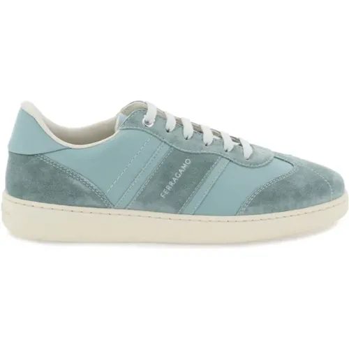 Stilvolle Leder Sneakers , Damen, Größe: 39 1/2 EU - Salvatore Ferragamo - Modalova