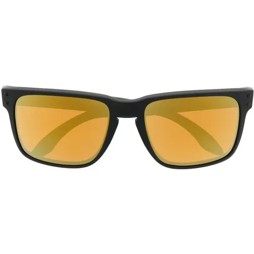 Yellow Square Sunglasses with Embossed Logo , unisex, Sizes: ONE SIZE - Oakley - Modalova