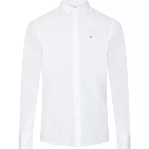 Casual Modern Shirt with Monogram Logo , male, Sizes: M, XS, L, XL, S - Calvin Klein - Modalova