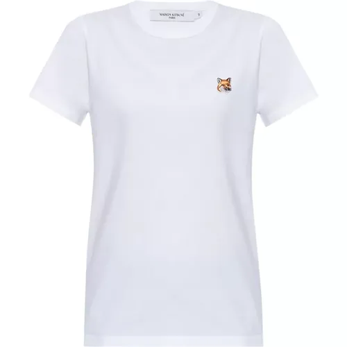 T-shirt with logo , female, Sizes: S, L - Maison Kitsuné - Modalova