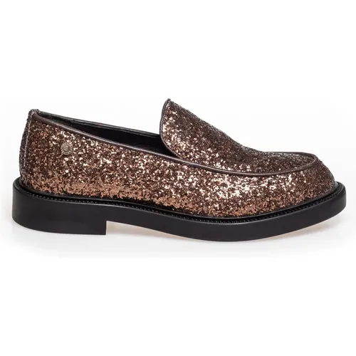 Glitzer Loafers mit Gummisohle , Damen, Größe: 38 EU - Copenhagen Shoes - Modalova