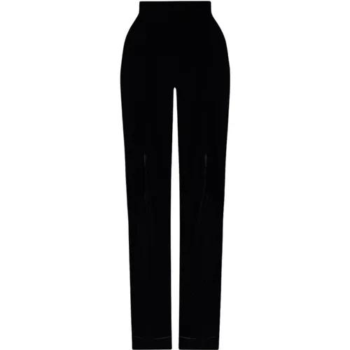 Velvet trousers , female, Sizes: S - Saint Laurent - Modalova