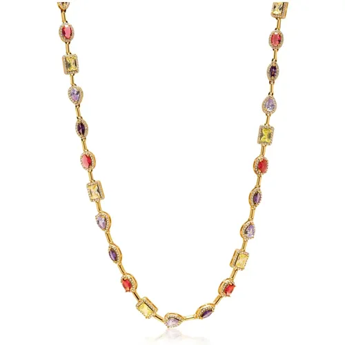 Crystal Kaleidoscope Necklace , female, Sizes: ONE SIZE - Nialaya - Modalova