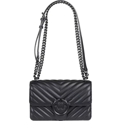 Love One Mini Chevron Farbblock Tasche , Damen, Größe: ONE Size - pinko - Modalova