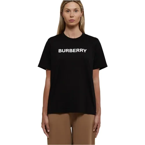 Schwarze T-Shirts und Polos , Damen, Größe: S - Burberry - Modalova