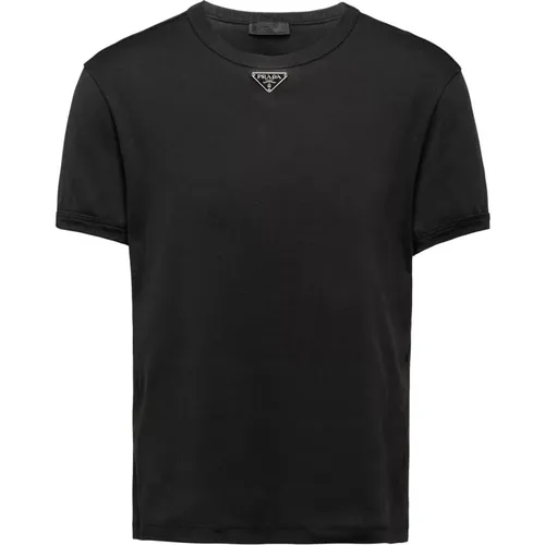 Logo Print T-shirt , Herren, Größe: XL - Prada - Modalova