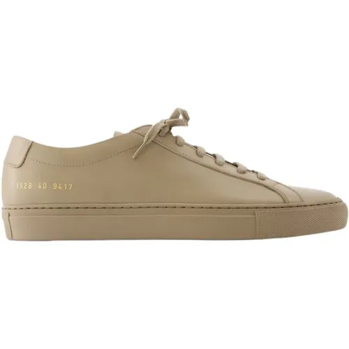 Coffee Leather Low Top Sneakers , male, Sizes: 9 UK - Common Projects - Modalova